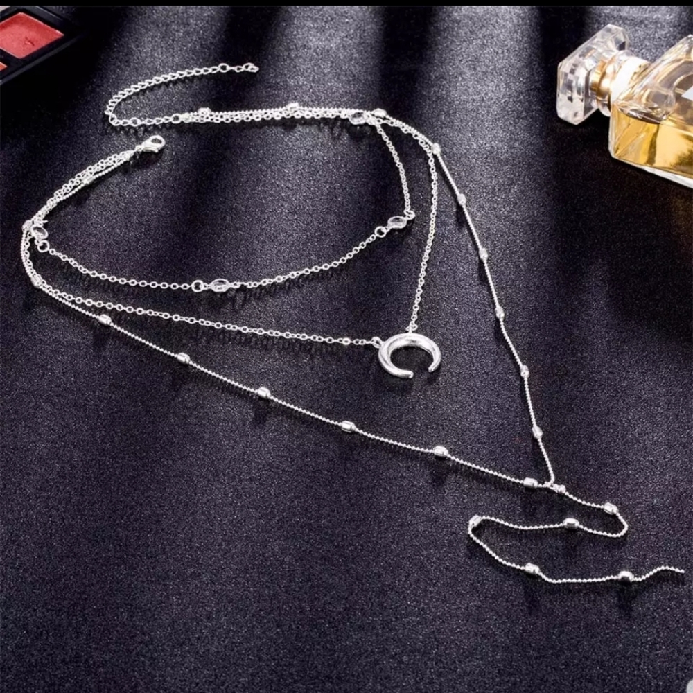 *Naomi* Layered Chain Necklace - Picture 2 of 7